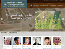 Tablet Screenshot of oneilfuneralhome.com